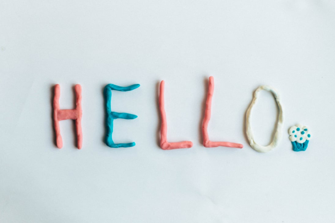 Photo of Orange, Yellow, and Red Hello Molding Clay